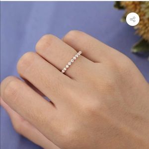 1.8mm Moissanite 3/4 Eternity Band Anniversary Ring